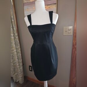 Express Black Sheath Dress Sleeveless Square Neck Cocktail
